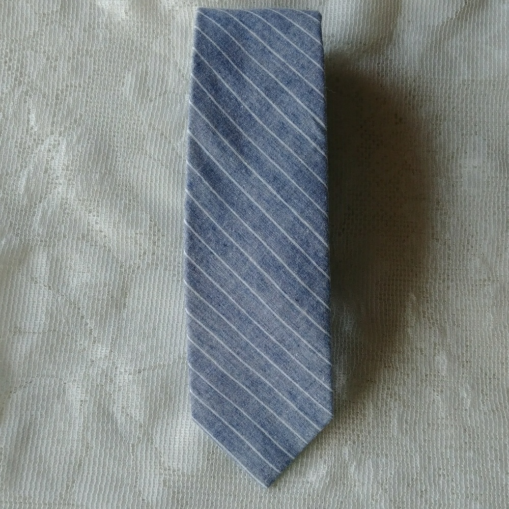 Gilded Age blue striped tie